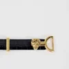 Dunne leren riem met leeuwenbit
