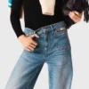 Flared jeans met ketting