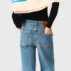 Flared jeans met ketting