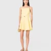 Flared jurk met bandjes
