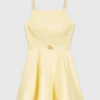Flared jurk met bandjes