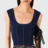 Fluwelen midi-jurk