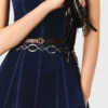 Fluwelen midi-jurk