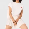 Geborduurd fleece cropped sweatshirt