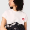 Geborduurd fleece cropped sweatshirt