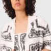 Geborduurd shirt met korte mouwen
