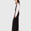 Geborduurde broek met bretels