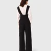 Geborduurde broek met bretels
