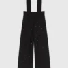 Geborduurde broek met bretels