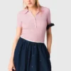 Geborduurde denim midirok