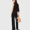 Geborduurde gebreide broek