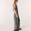 Geborduurde tule top