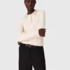 Gebreid poloshirt met kraag met strass-steentjes
