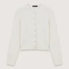 Gebreid vest met afneembare kraag