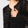 Gebreid vest met strass