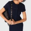 Gebreide maxi-jurk met ruches