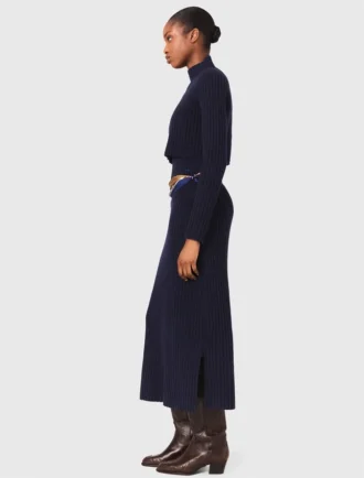 Gebreide maxi-jurk met uitneembare trui