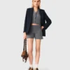 Gebreide short met strass-steentjes