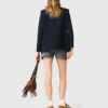 Gebreide short met strass-steentjes