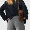 Gebreide short met strass-steentjes