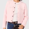 Gecropte vest met stiksels