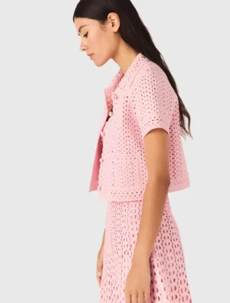 Gehaakt vest met strass