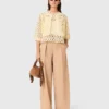 Gehaakt vest met strass-steentjes