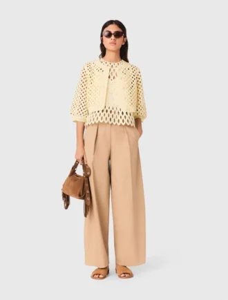 Gehaakt vest met strass-steentjes