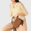 Gehaakt vest met strass-steentjes