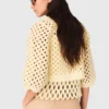 Gehaakt vest met strass-steentjes