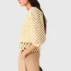 Gehaakt vest met strass-steentjes