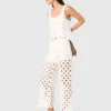 Gehaakte broek met spiegels