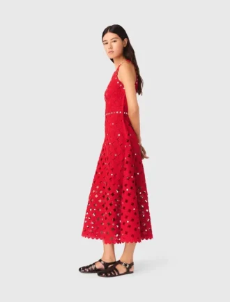 Gehaakte jurk met spiegeleffect