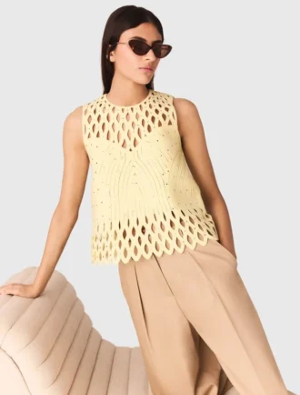 Gehaakte top met strass