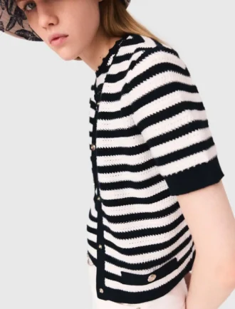 Gehakte cropped vest