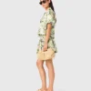 Gekropt shirt met patroon