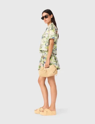 Gekropt shirt met patroon