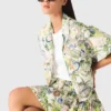 Gekropt shirt met patroon