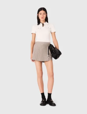 Gepleateerde skort met strass