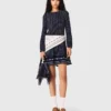 Geplooide jurk met bandana-print