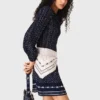 Geplooide jurk met bandana-print