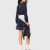 Geplooide jurk met bandana-print