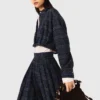 Geruit cropped shirt met strass