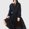 Geruit cropped shirt met strass