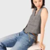 Geruit getailleerd vest