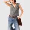 Geruit getailleerd vest
