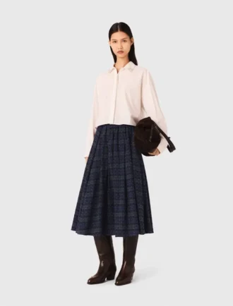 Geruite rok met strass-steentjes