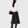 Geruite rok met strass-steentjes