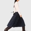 Geruite rok met strass-steentjes