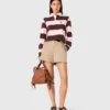 Gestreepte polosweater